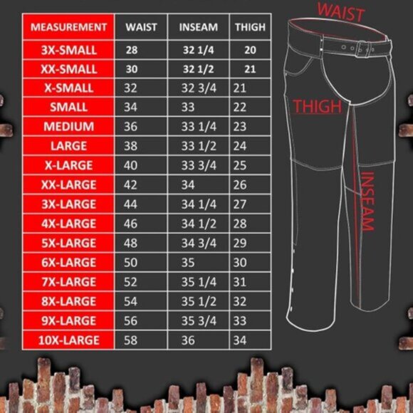 Tennessee Leather Women's Black Plain Leather Chaps 1431 - Picture 6 of 7